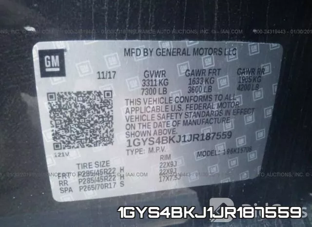 1GYS4BKJ1JR187559 фото 10