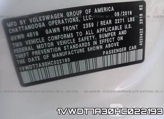 1VWDT7A30HC022193 фото 10