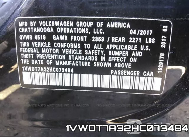 1VWDT7A32HC073484 фото 10