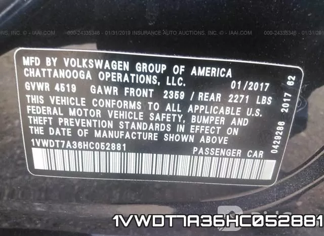 1VWDT7A36HC052881 фото 10