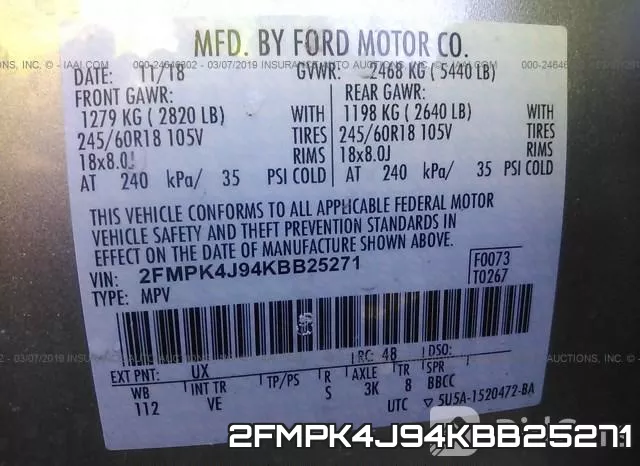 2FMPK4J94KBB25271 фото 10