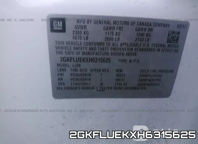 2GKFLUEKXH6315625 фото 9