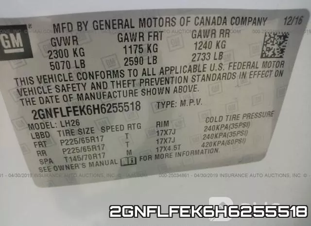 2GNFLFEK6H6255518 фото 10