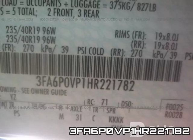 3FA6P0VP1HR221782 фото 10
