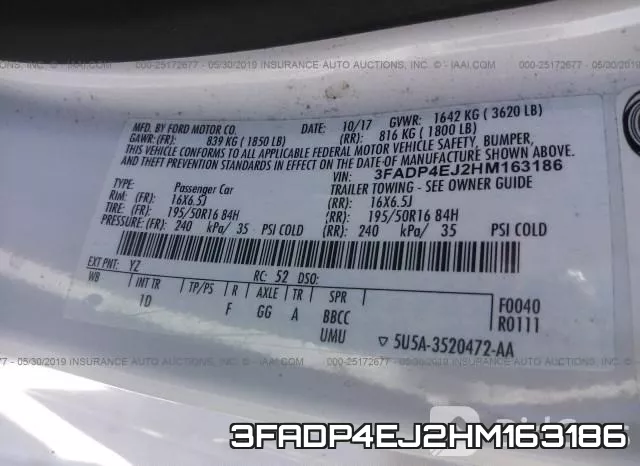3FADP4EJ2HM163186 фото 10