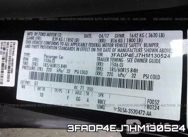 3FADP4EJ7HM130524 фото 10