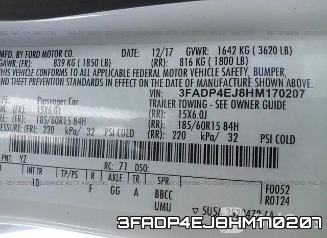 3FADP4EJ8HM170207 фото 10