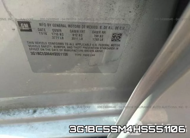 3G1BC5SM4HS551106 фото 10