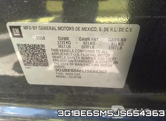 3G1BE6SM5JS654363 фото 10