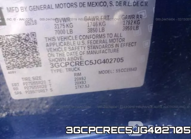 3GCPCREC5JG402705 фото 10