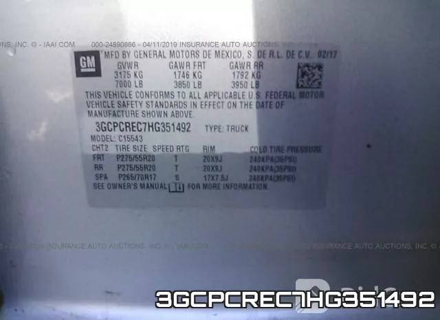 3GCPCREC7HG351492 фото 10