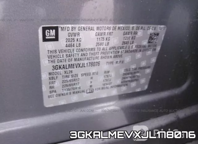 3GKALMEVXJL178076 фото 10