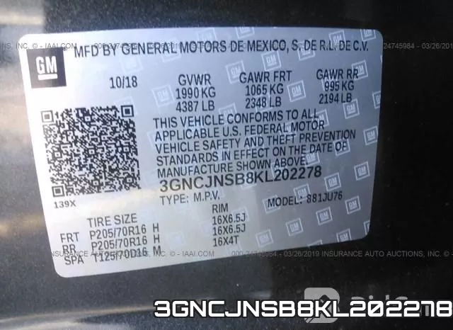 3GNCJNSB8KL202278 фото 10