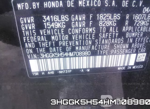 3HGGK5H54HM708980 фото 10