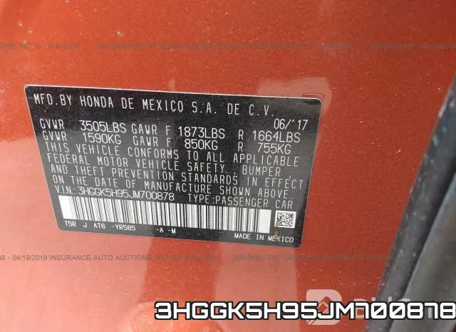3HGGK5H95JM700878 фото 10