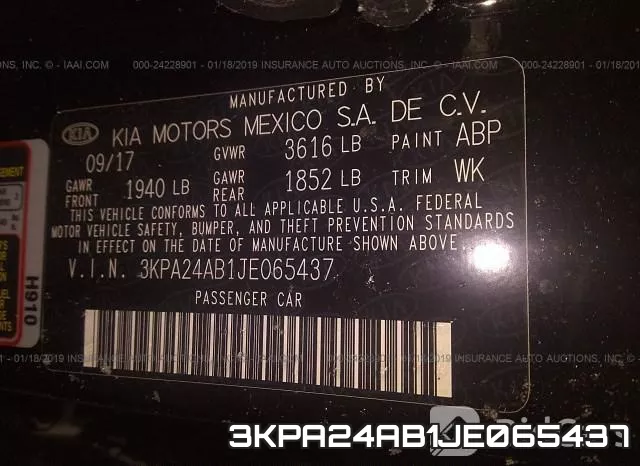3KPA24AB1JE065437 фото 10