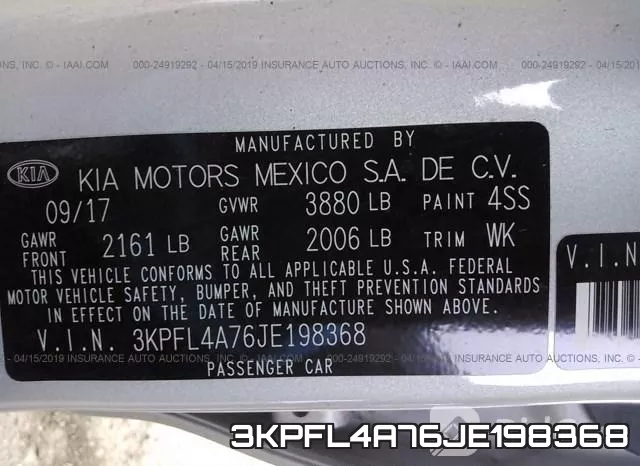 3KPFL4A76JE198368 фото 10