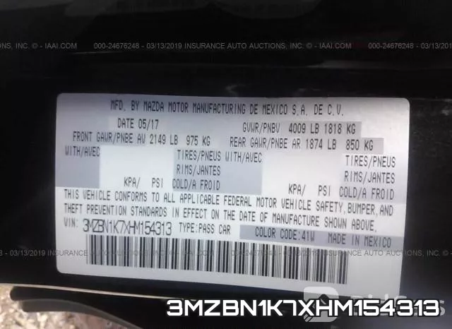 3MZBN1K7XHM154313 фото 10