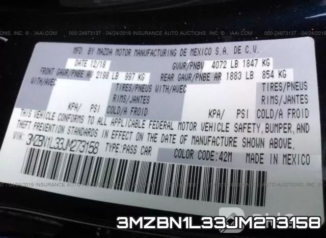 3MZBN1L33JM273158 фото 10