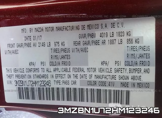 3MZBN1U72HM123246 фото 10