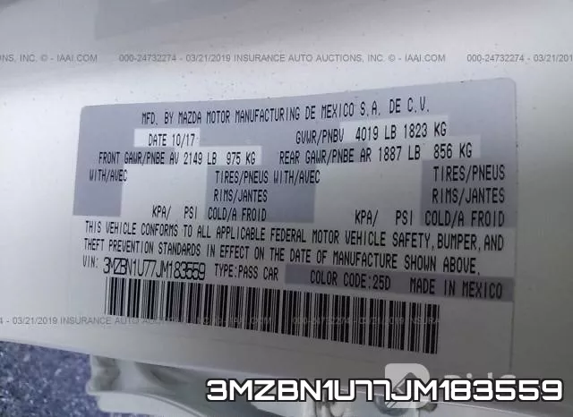 3MZBN1U77JM183559 фото 10