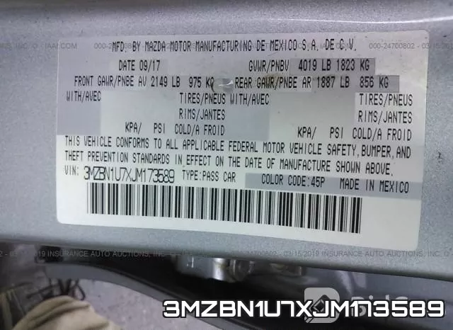 3MZBN1U7XJM173589 фото 10