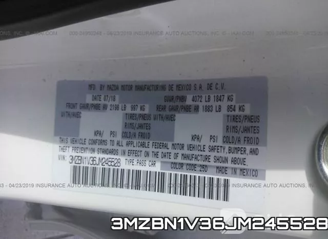 3MZBN1V36JM245528 фото 10