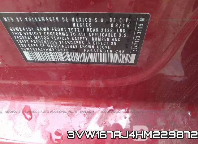 3VW167AJ4HM229872 фото 10