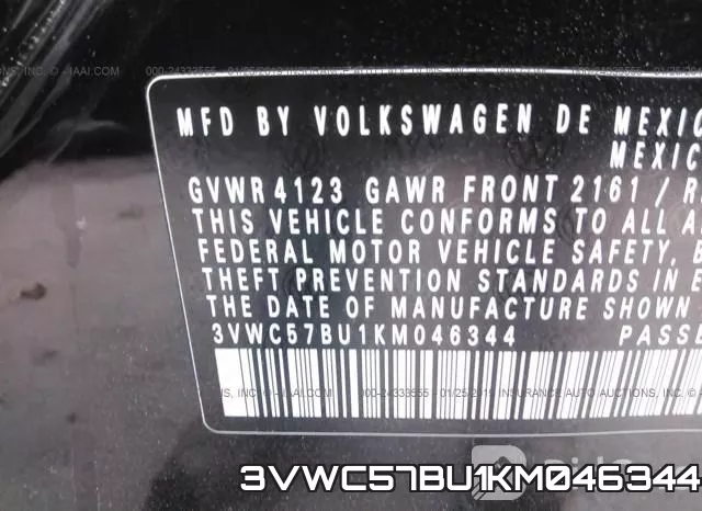 3VWC57BU1KM046344 фото 10