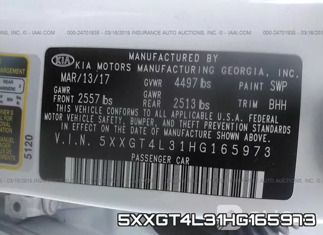5XXGT4L31HG165973 фото 9