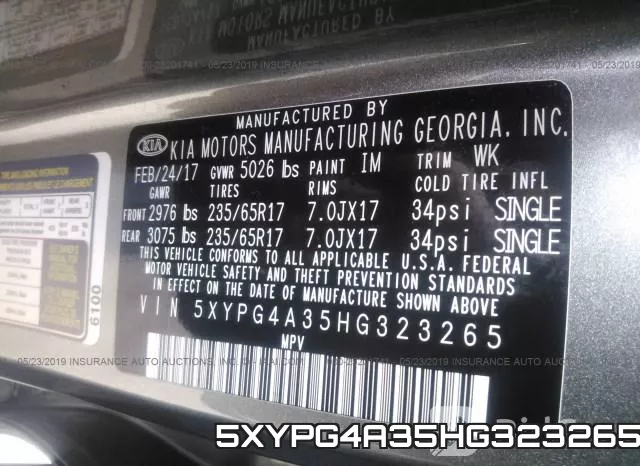 5XYPG4A35HG323265 фото 10