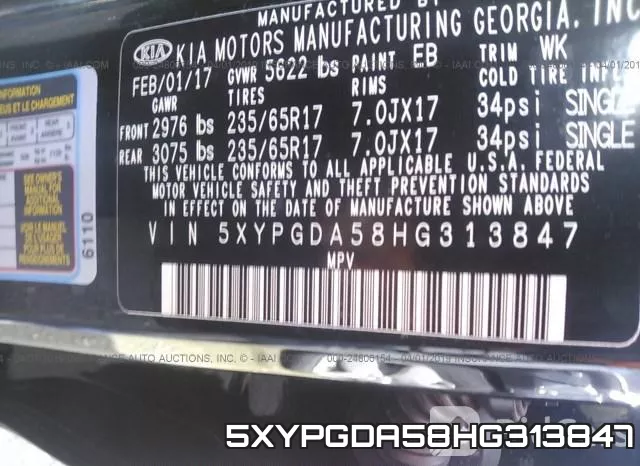 5XYPGDA58HG313847 фото 10