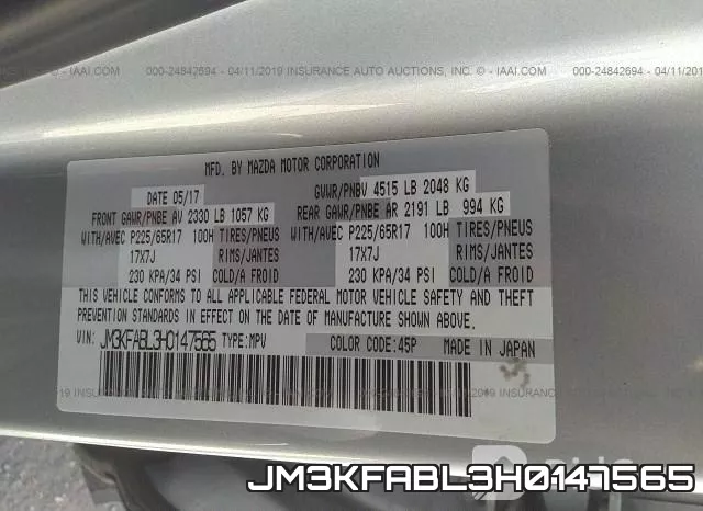 JM3KFABL3H0147565 фото 10