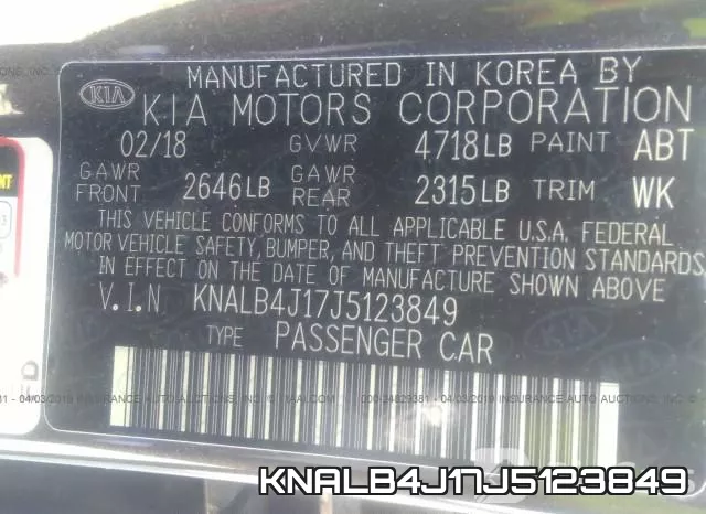 KNALB4J17J5123849 фото 10