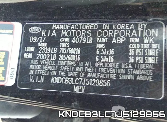 KNDCB3LC7J5129856 фото 10