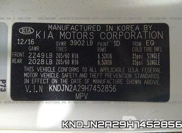 KNDJN2A29H7452856 фото 10
