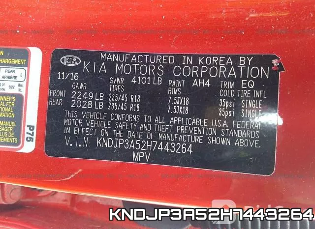 KNDJP3A52H7443264 фото 10