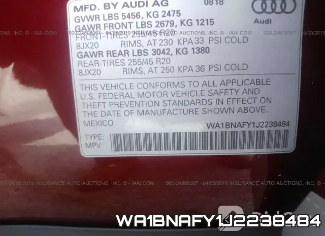 WA1BNAFY1J2238484 фото 10