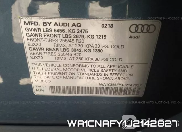 WA1CNAFY1J2142827 фото 10