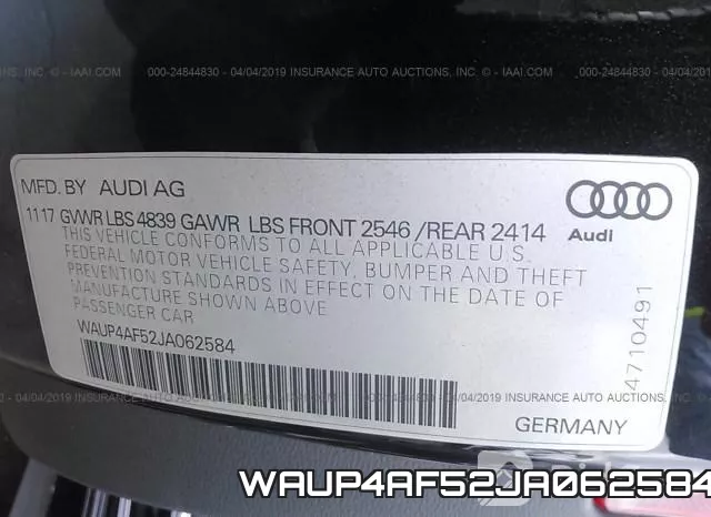 WAUP4AF52JA062584 фото 10
