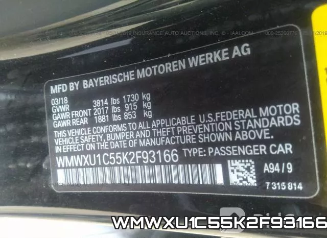 WMWXU1C55K2F93166 фото 10