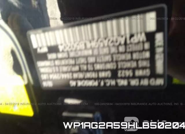 WP1AG2A59HLB50204 фото 10