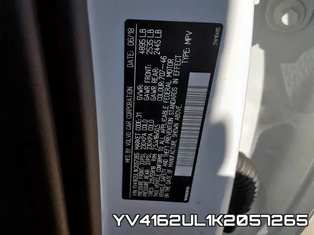 YV4162UL1K2057265 фото 2