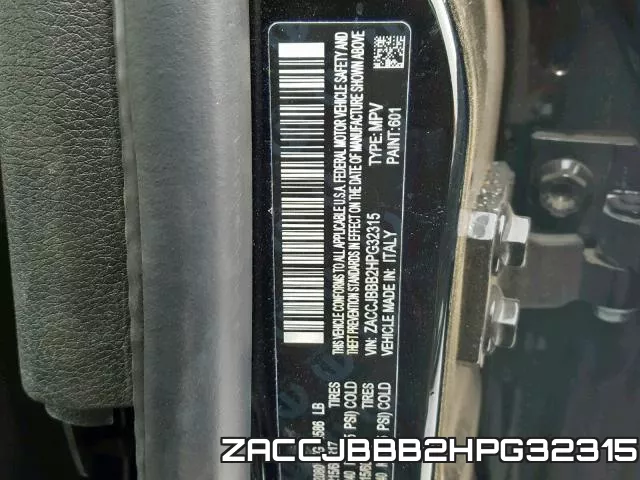ZACCJBBB2HPG32315 фото 2