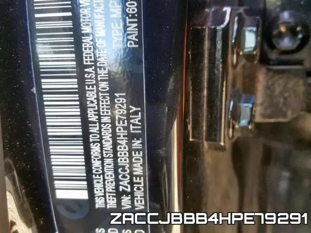ZACCJBBB4HPE79291 фото 2