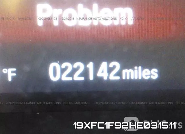 19XFC1F92HE031511 фото 8