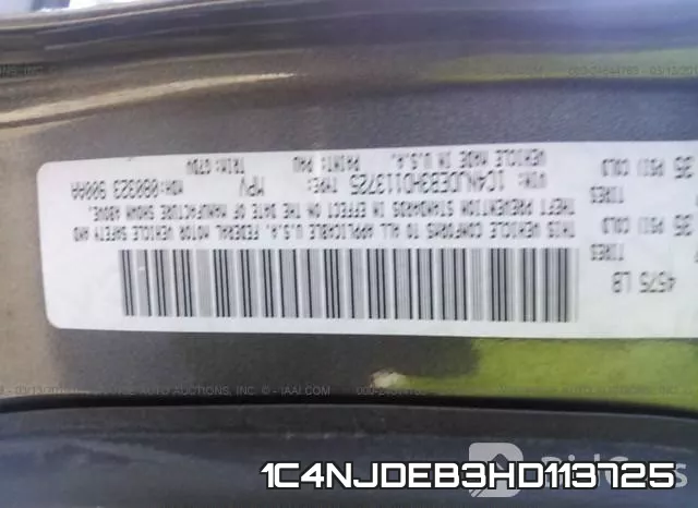 1C4NJDEB3HD113725 фото 10