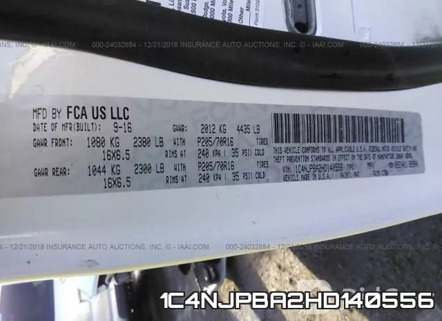 1C4NJPBA2HD140556 фото 9