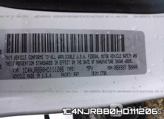 1C4NJRBB0HD111206 фото 10