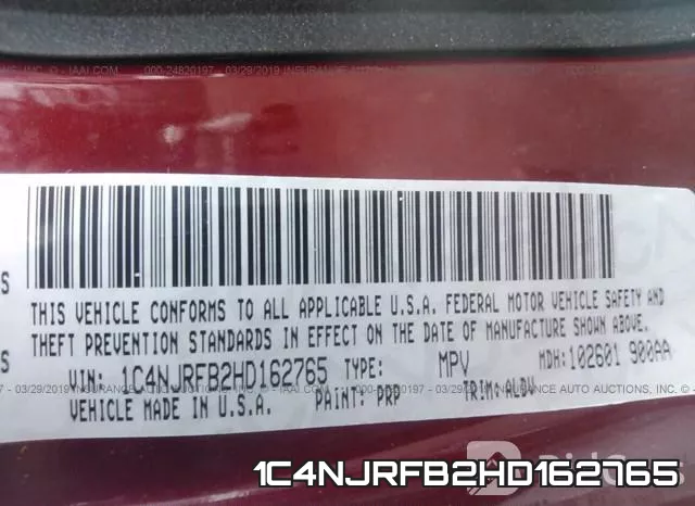 1C4NJRFB2HD162765 фото 10